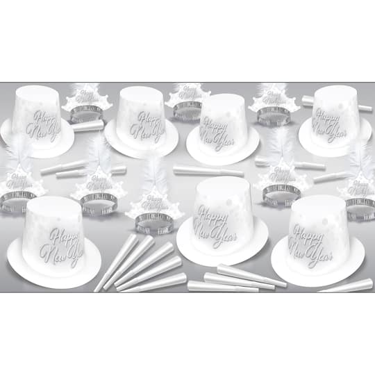 Beistle Whiteout New Year Assortment Kit for 50